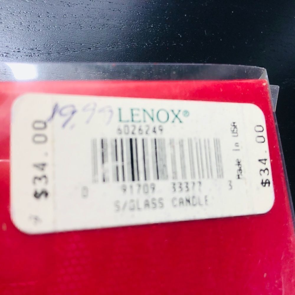 LENOX Stained Glass Candle Christmas Ornament 1999 - Picture 8 of 8